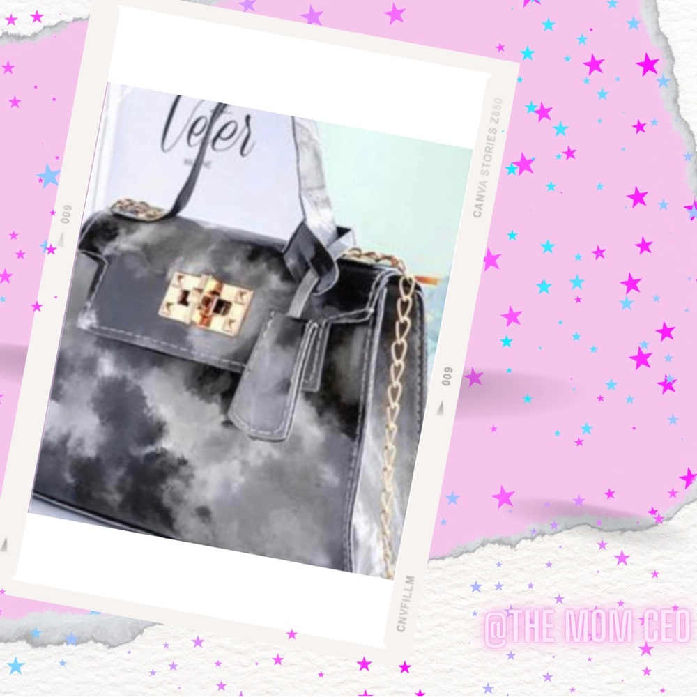 GRAY TIE DYE MINI CROSS BODY BAG